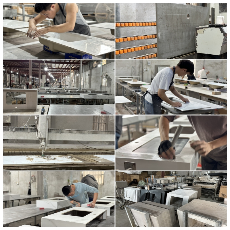 2024 Style Wholesale Double Single Modern Wooden Panel Floating Bathroom Vanities