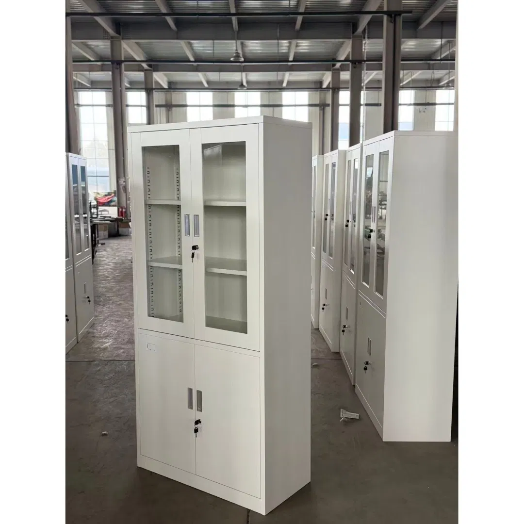 Clean Linen White Wide Border Office Cabinet Furniture for Healthcare Administration Patient Records