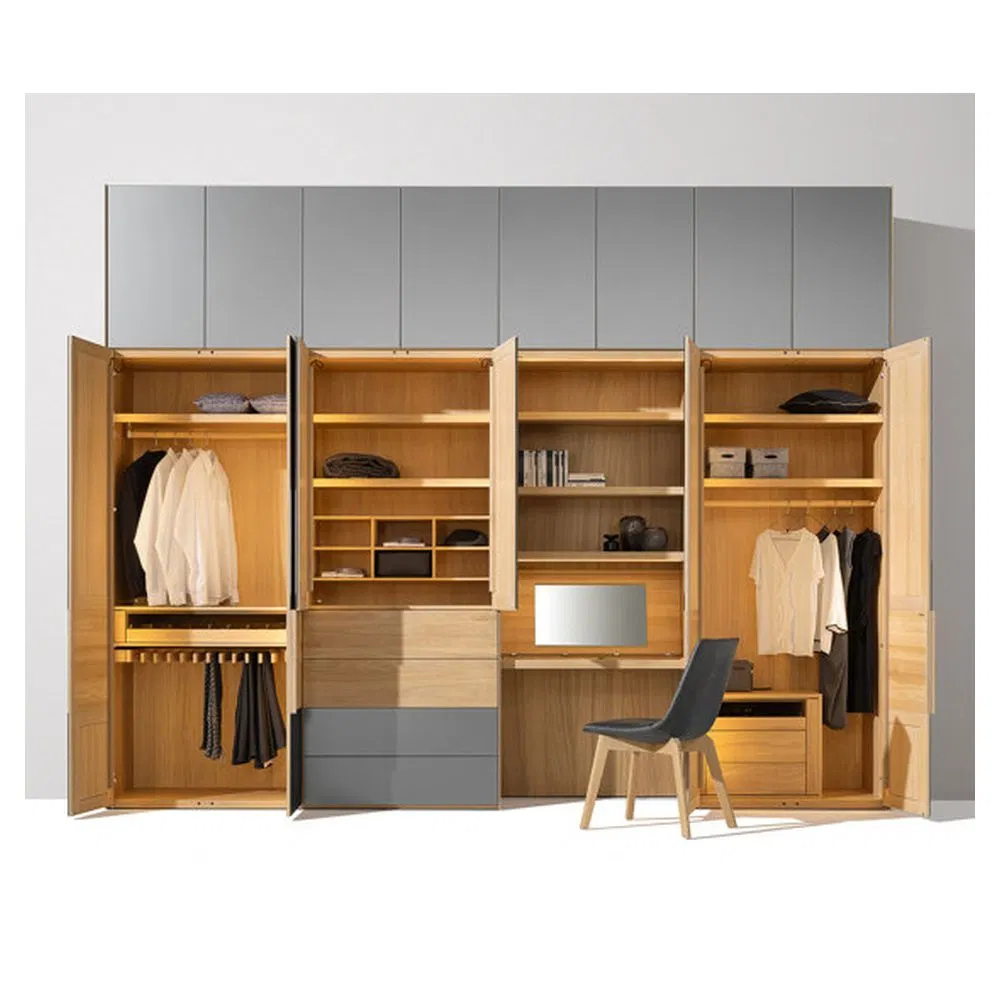 Orient Mirror Sliding Door Wardrobe Stylish Practical Reflection for Living Room Melamine Finish Wardrobe