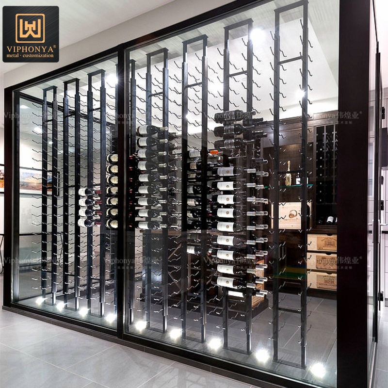 Climate-Controlled Luxury Walk-in Wine Cellar with Durable Features