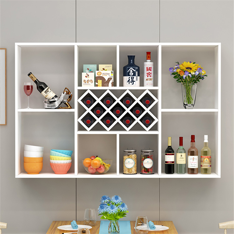 Modern Design Wooden Wine Display Cabinet with Storage for Home Bar or Living Room Use