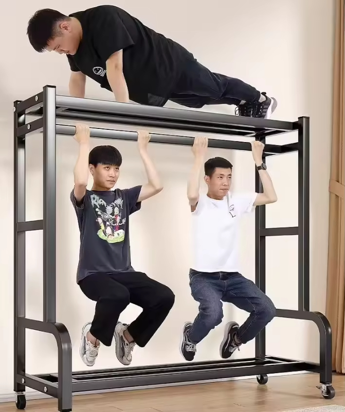 Freestanding Clothing Racks with Wheels Open Wardrobe