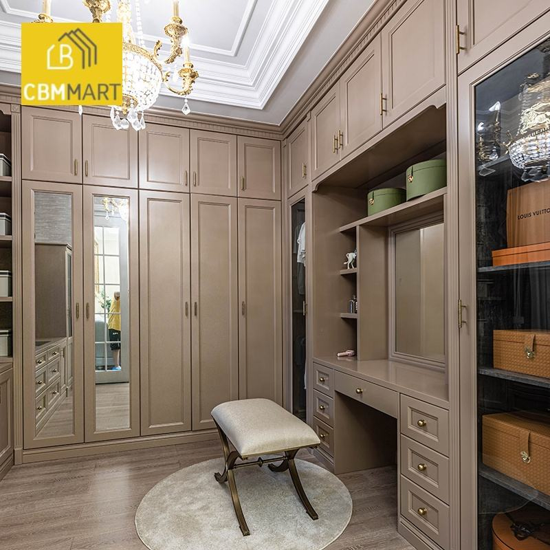 Cbmmart Home Furniture Storage U L Shape Customized Dressing Room Walk in Closet