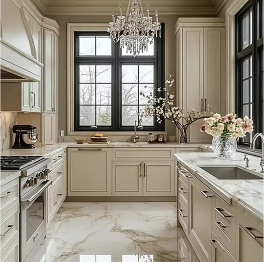 Smart Modular Cupboard Solid Wood PVC Modern Design UV Melamine MDF White Kitchen Pantry Cabinet Manufacturing Complete Set