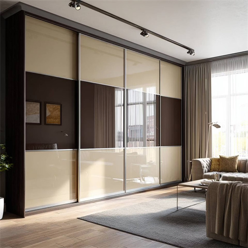 Melamine Wooden Walk-in Closet Bedroom Furniture Sliding Door Wardrobe