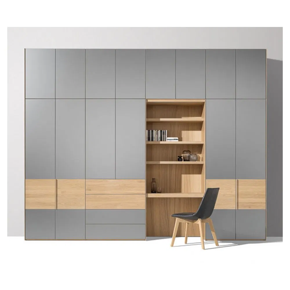 Orient Mirror Sliding Door Wardrobe Stylish Practical Reflection for Living Room Melamine Finish Wardrobe