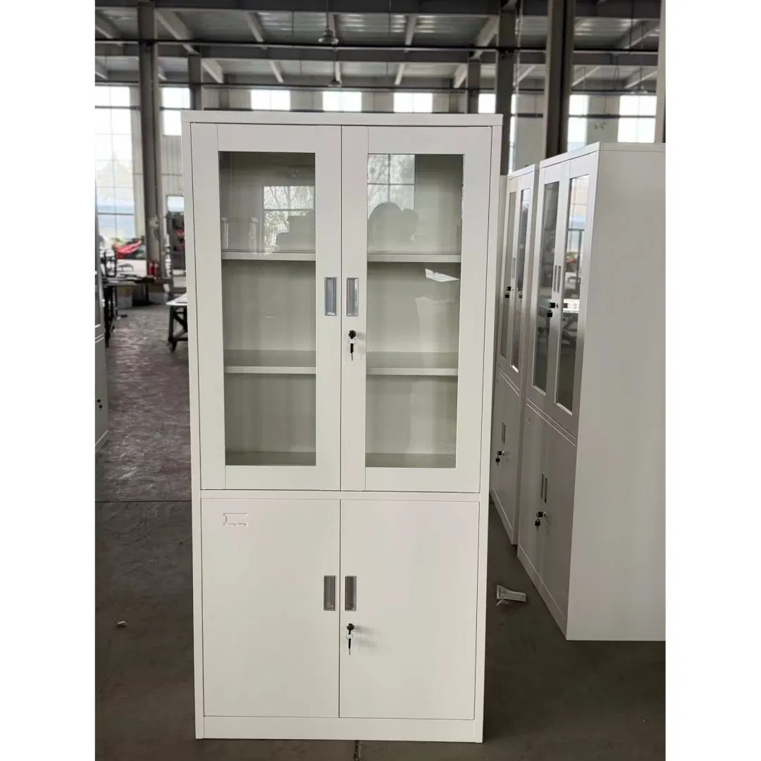Clean Linen White Wide Border Office Cabinet Furniture for Healthcare Administration Patient Records