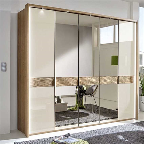 Melamine Wooden Walk-in Closet Bedroom Furniture Sliding Door Wardrobe