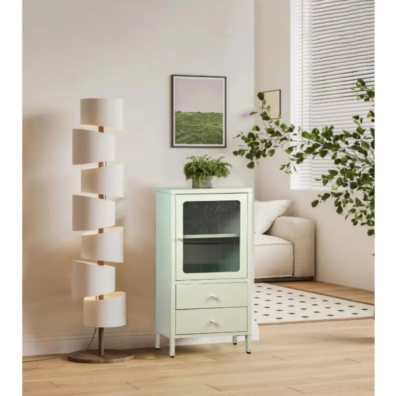 Hotel Steel Cabinet with Two Under Drawers for Guest Room Linen and Amenity Storage