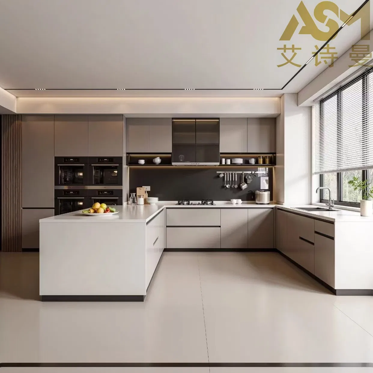 High-End Custom Kitchen Wooden Furniture Design Modern Kitchen Furniture Custom-Made Classic Wood Solid Wood Flat Pack Kitchen Cabinets