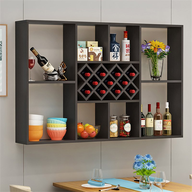 Modern Design Wooden Wine Display Cabinet with Storage for Home Bar or Living Room Use