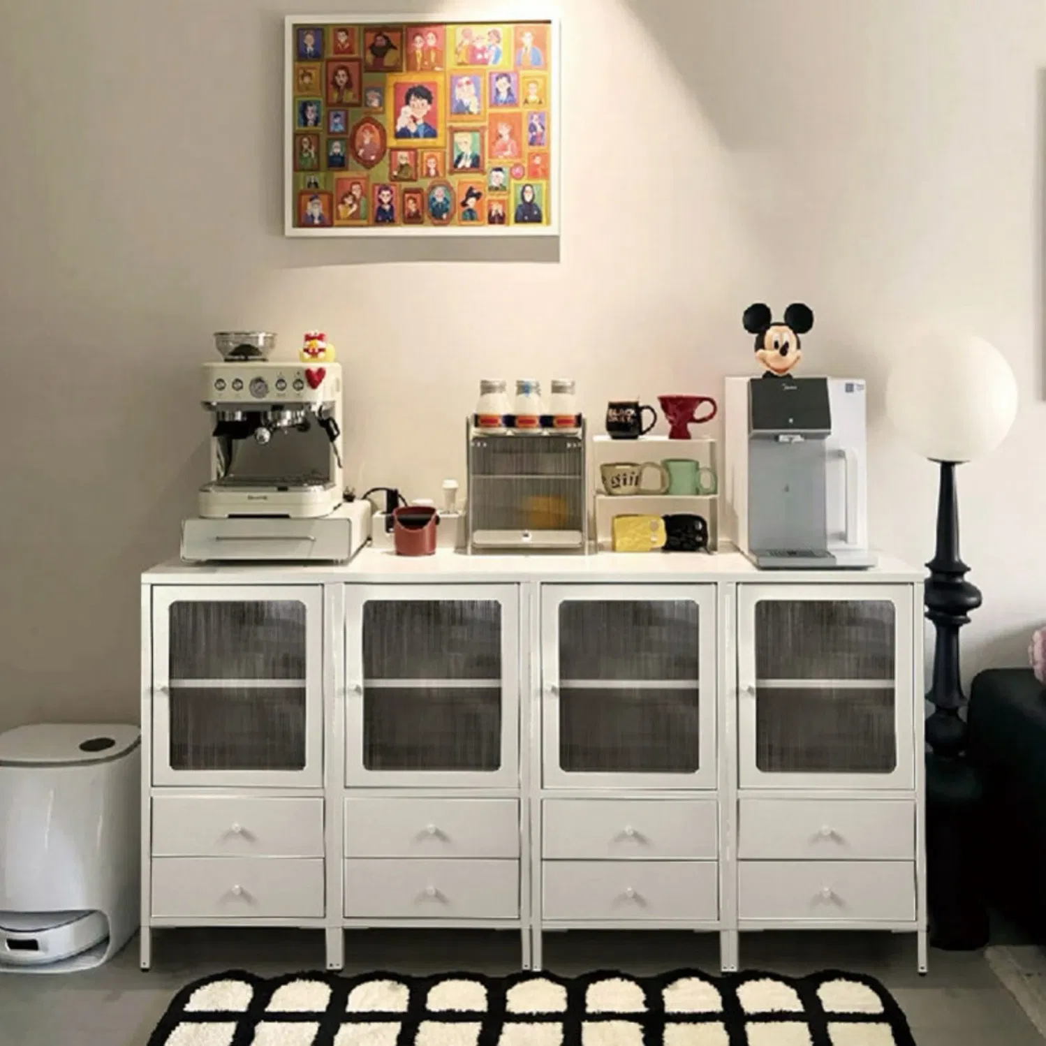 Hotel Steel Cabinet with Two Under Drawers for Guest Room Linen and Amenity Storage