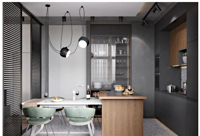 Customized European Teak Solid Wood Bar Cabinet Wine Storage Display Cabinet