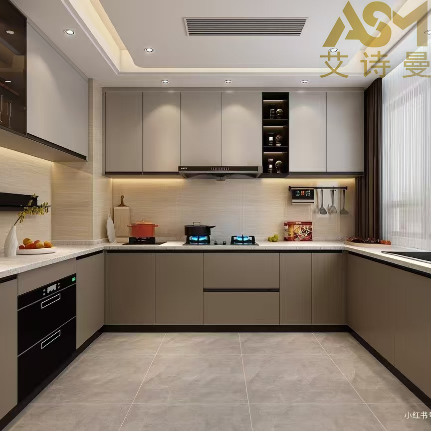 High-End Custom Kitchen Wooden Furniture Design Modern Kitchen Furniture Custom-Made Classic Wood Solid Wood Flat Pack Kitchen Cabinets