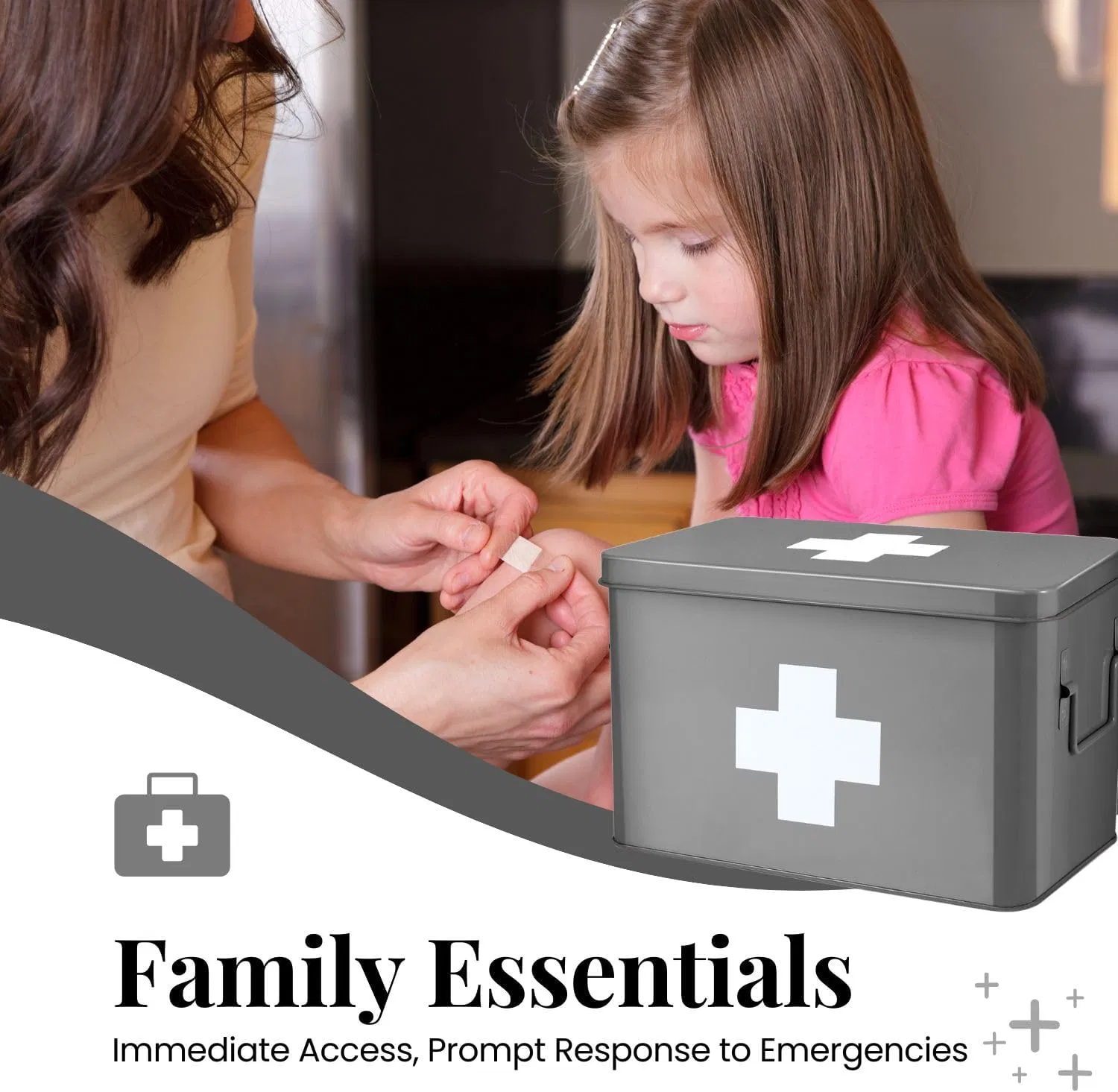 Customize Wall Mount Pharmacy Hospital Furniture Portable for Home Personal Container Bins with Dividers, Removable Tray Printed Logo OEM Linen Cabinet