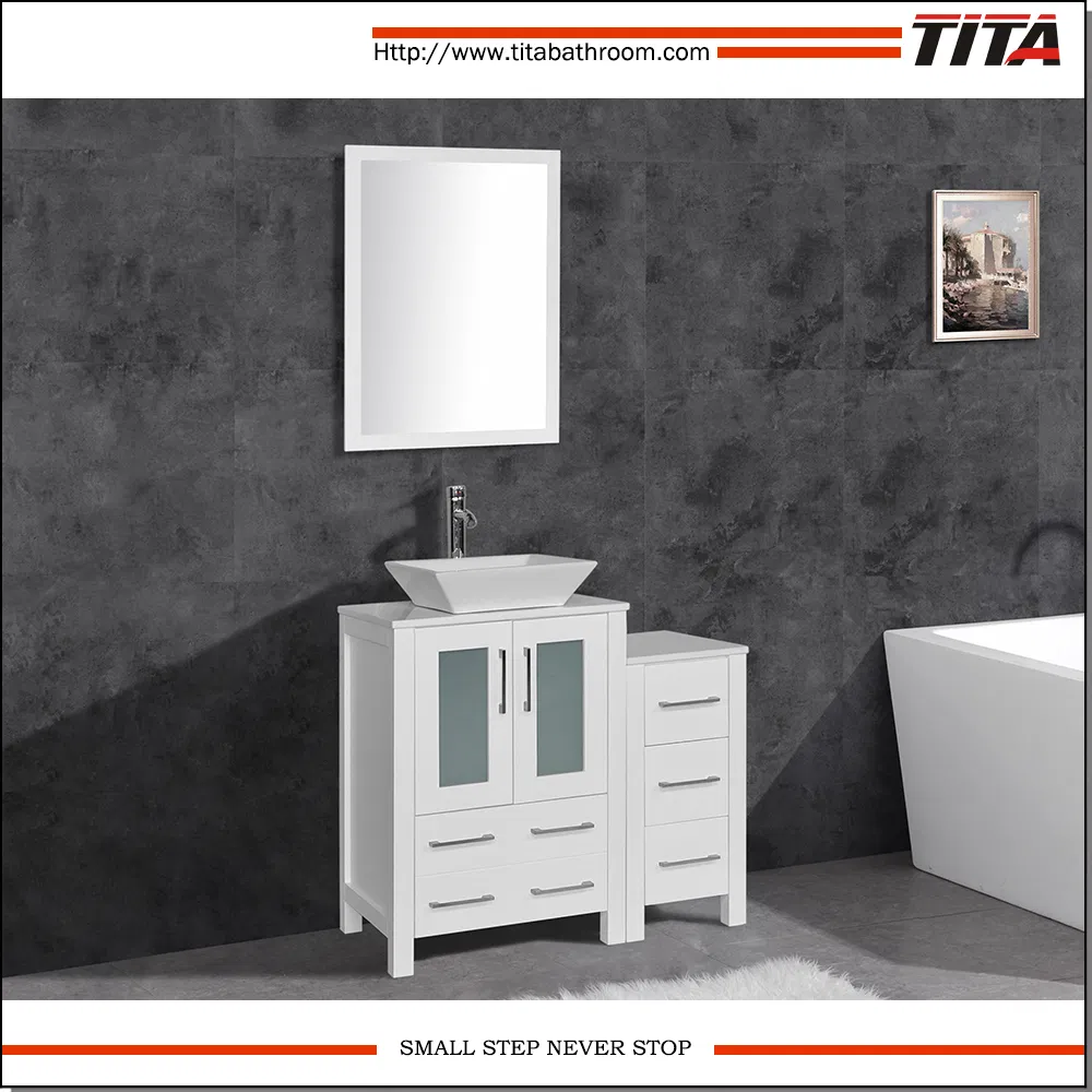Double Sink Modern Bathroom Vanity T9161