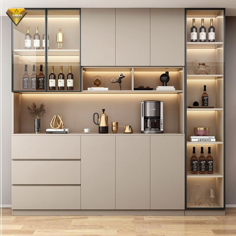 Wine Cellar Refrigerator Cabinet with Cooling System Cigar Storage Cabinet for Hotel