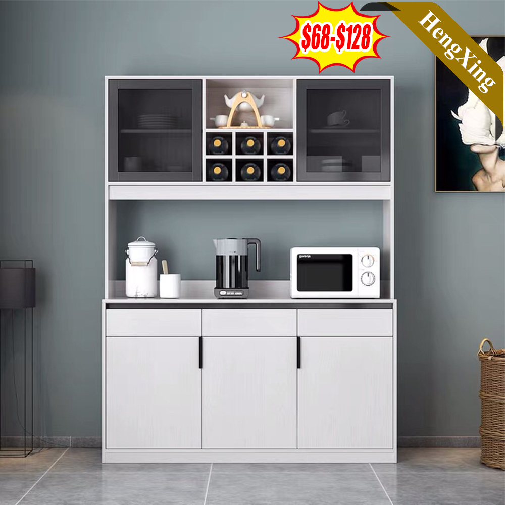 Office Glass Living Room Furniture Rack Storage Shelf Wine Bar Dining Wine Sideboard Kitchen Cabinets