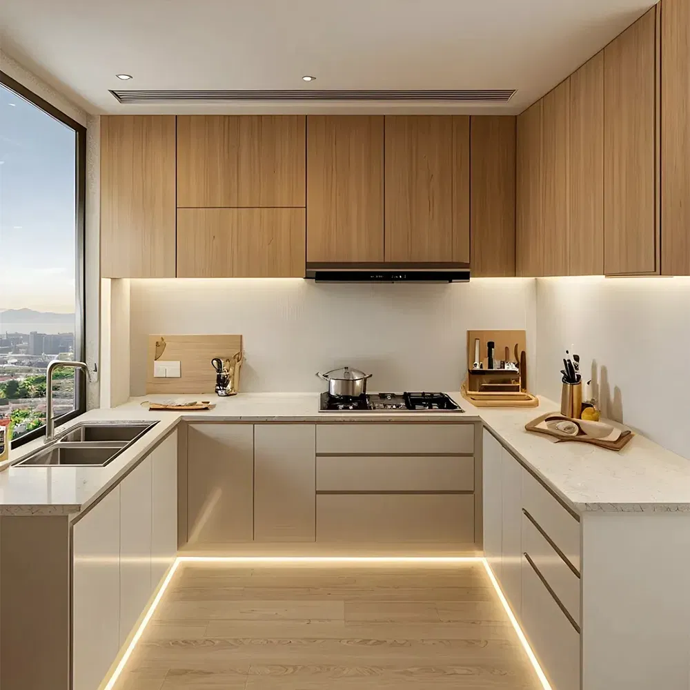 Custom Smart Design Kitchen Cabinet High Gloss Kitchen Cupboards Furniture Islands