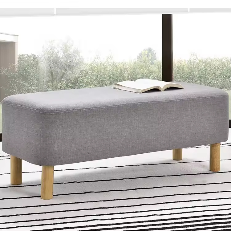 Modern Black Linen Double Drawer Bedside Table and TV Cabinet Nightstands