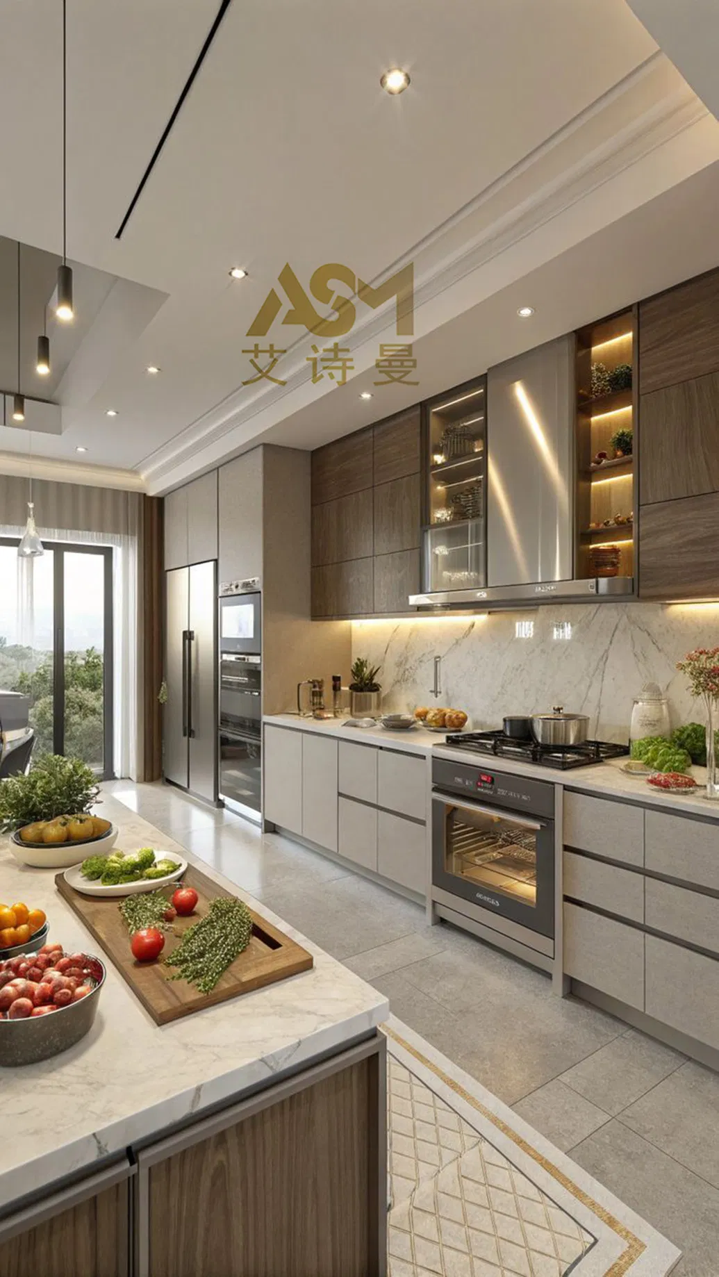 Asm Practical Kitchen Cabinet with Ample Storage Space