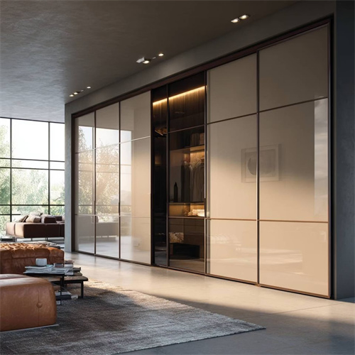 Melamine Wooden Walk-in Closet Bedroom Furniture Sliding Door Wardrobe