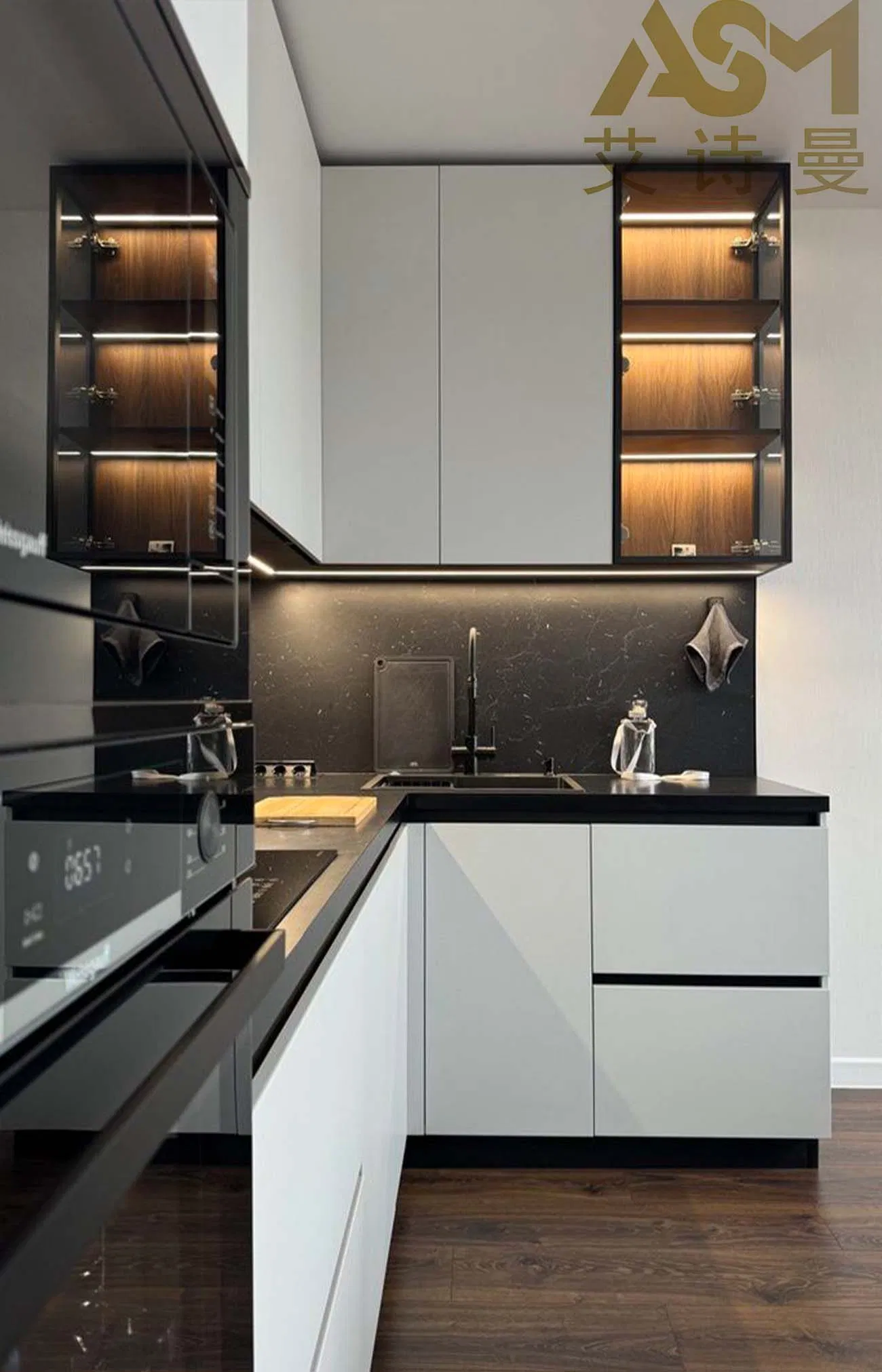 Compact Kitchen Cabinet with Smart Design Features