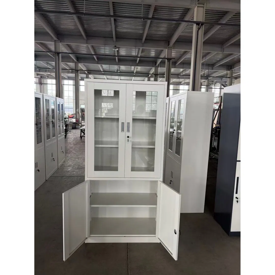 Clean Linen White Wide Border Office Cabinet Furniture for Healthcare Administration Patient Records