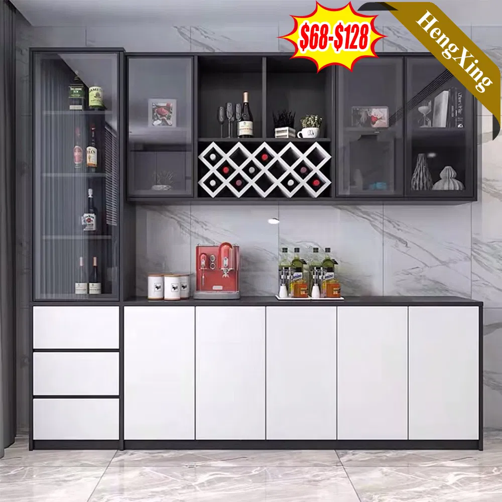 Living Room Furniture Storage Shelf White Kitchen TV Wine Books Storage Case Cabinet