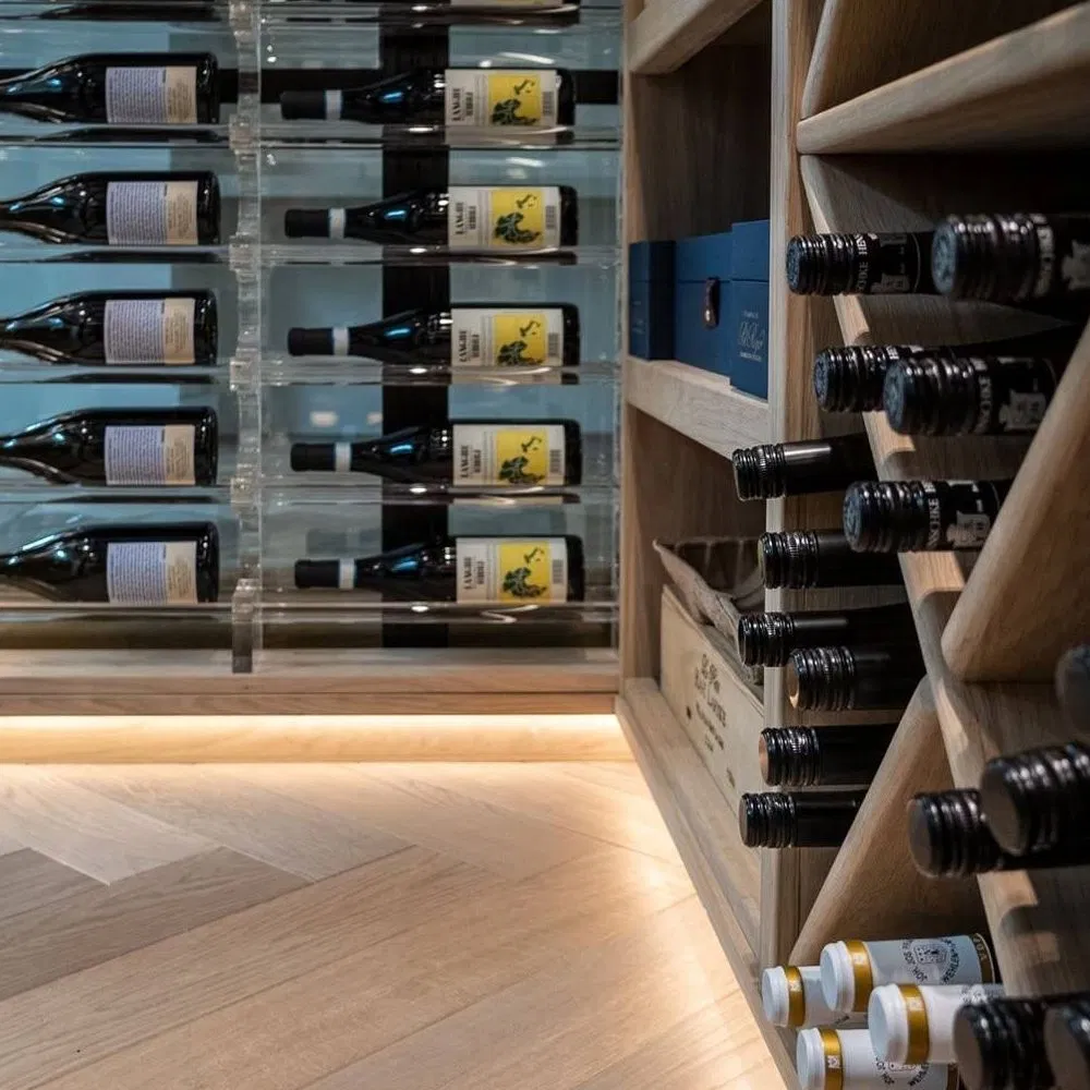 One Stop Customize Eco-Friendly Temperature Controlled Modern Design Private Club Home Bar Large Walk-in Wine Living Room Hotel