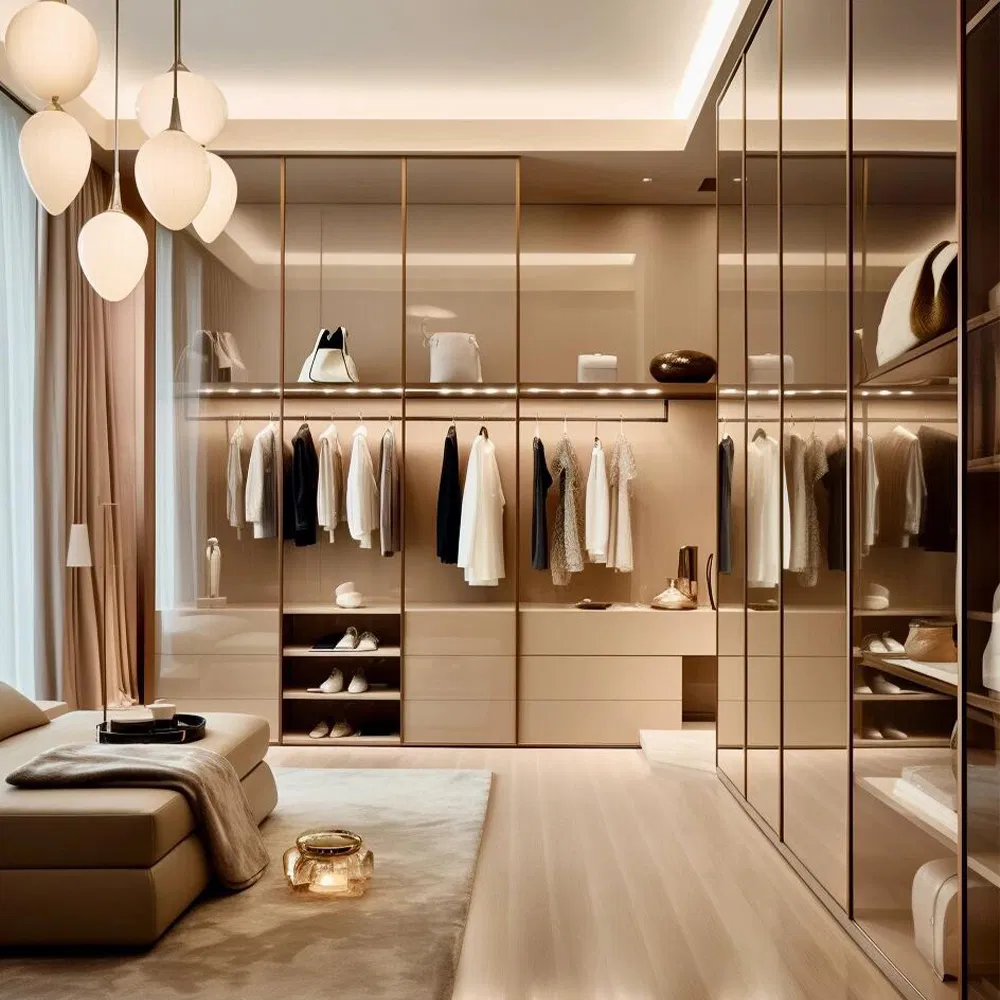 Waymove Best Quality Factory Plastic Modern Bedroom Closet Fitted Melamine Fold Wardrobe