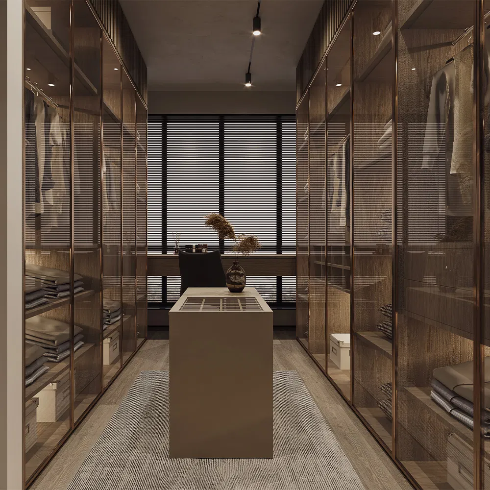 Waymove Best Quality Factory Sliding Portable Aluminum Wood Folding Built in 3 Door Bedroom Cabinet Modern Custom Wardrobe