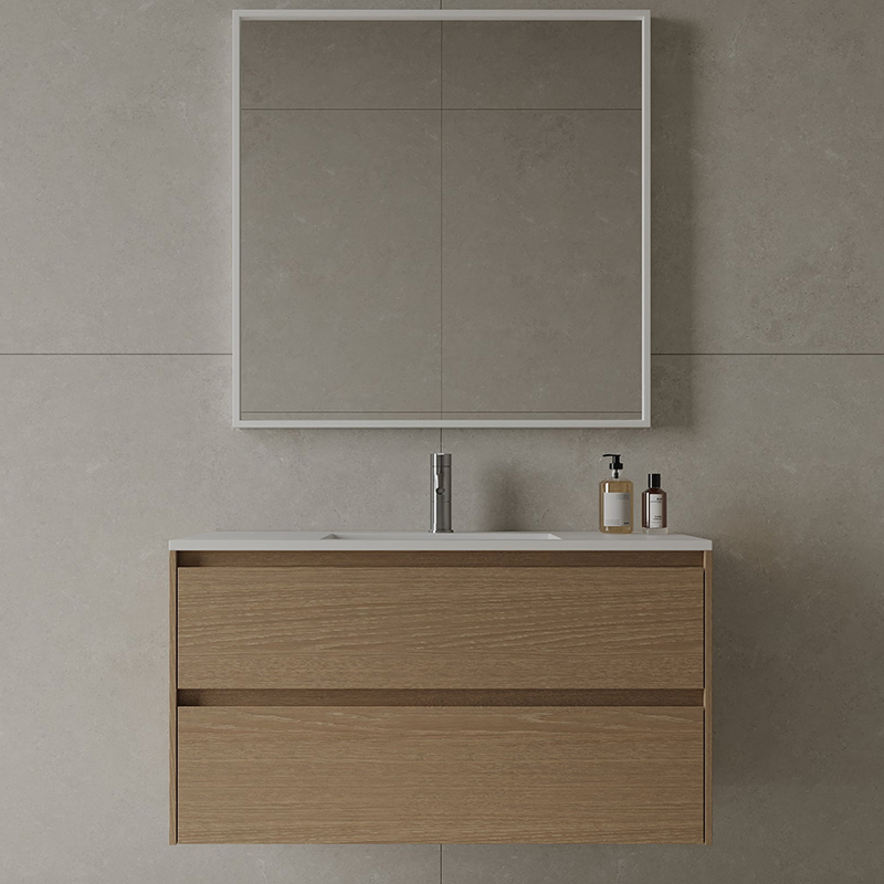 Modern Solid Floating Bathroom Cabinet Customized Wood Design Furniture Bathroom Vanity