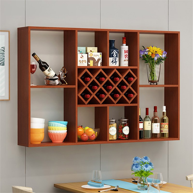Modern Design Wooden Wine Display Cabinet with Storage for Home Bar or Living Room Use