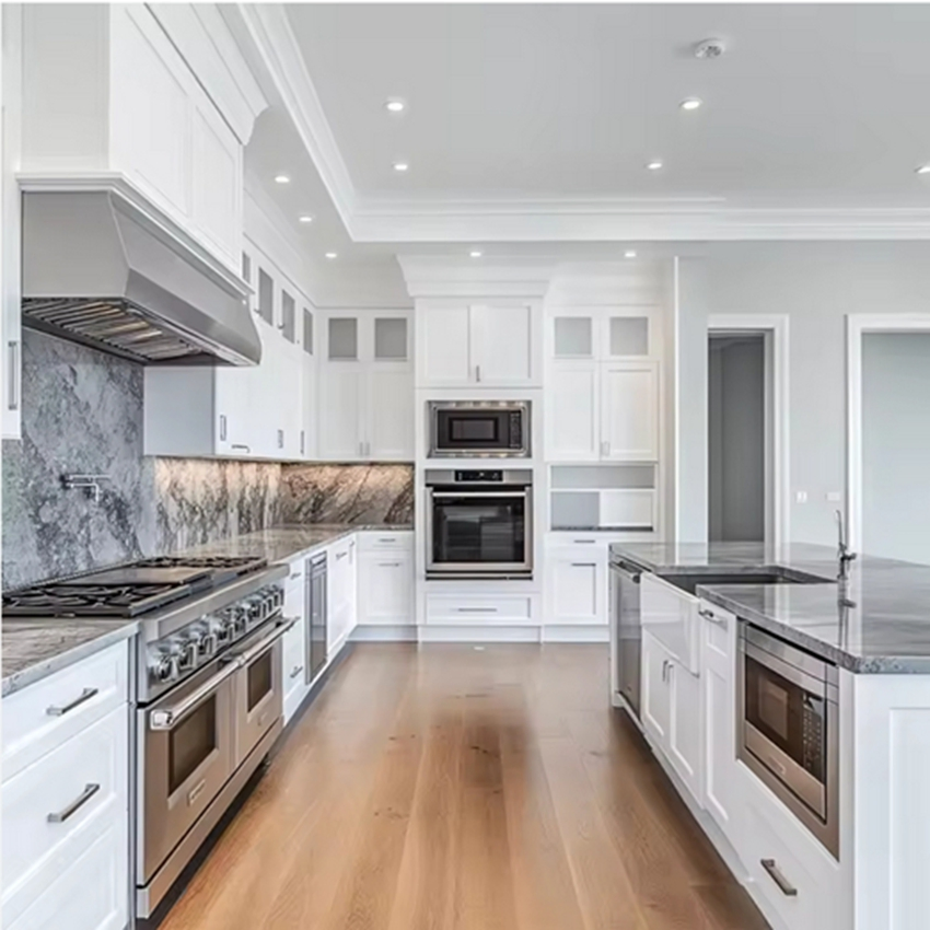 Smart Modular Cupboard Solid Wood PVC Modern Design UV Melamine MDF White Kitchen Pantry Cabinet Manufacturing Complete Set