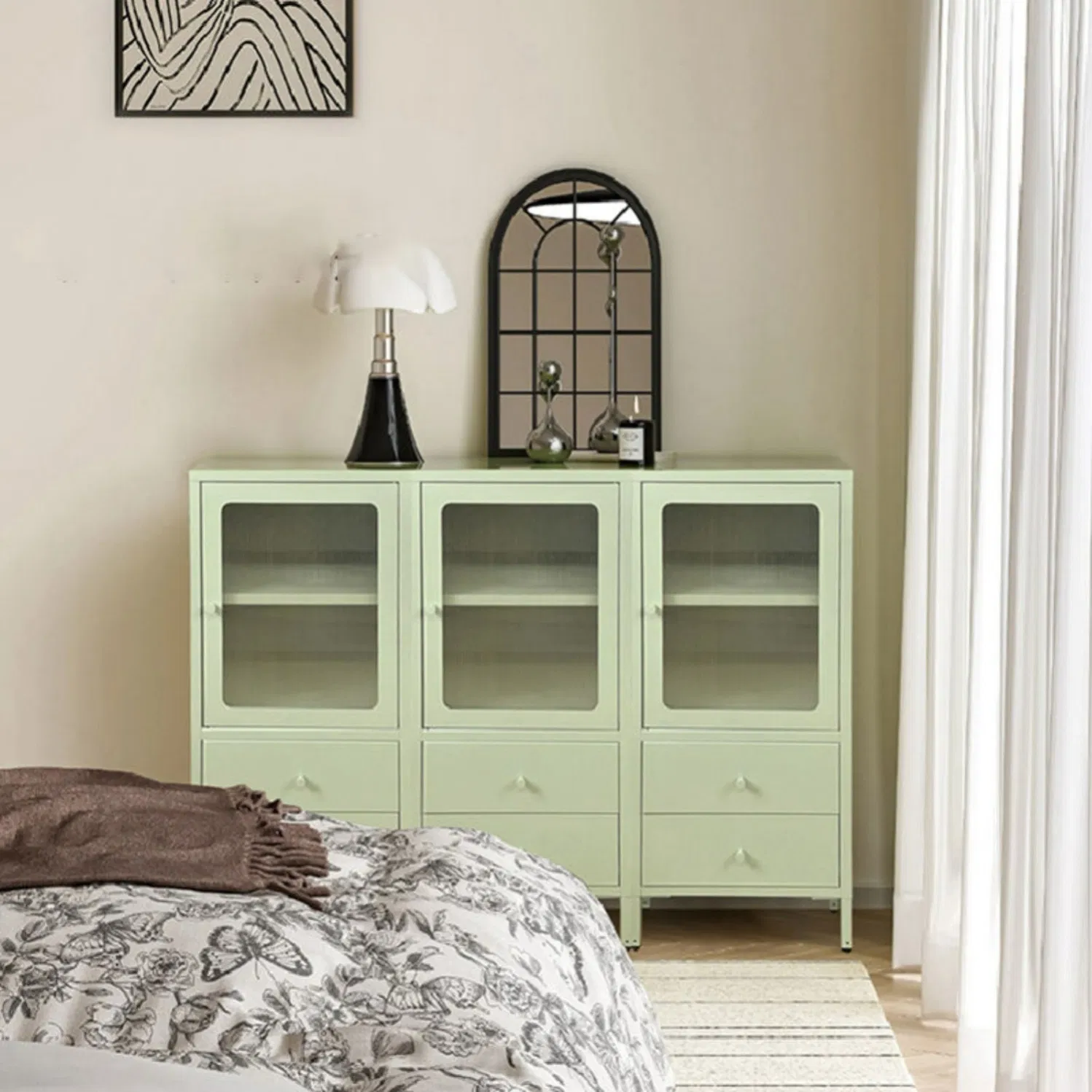 Hotel Steel Cabinet with Two Under Drawers for Guest Room Linen and Amenity Storage