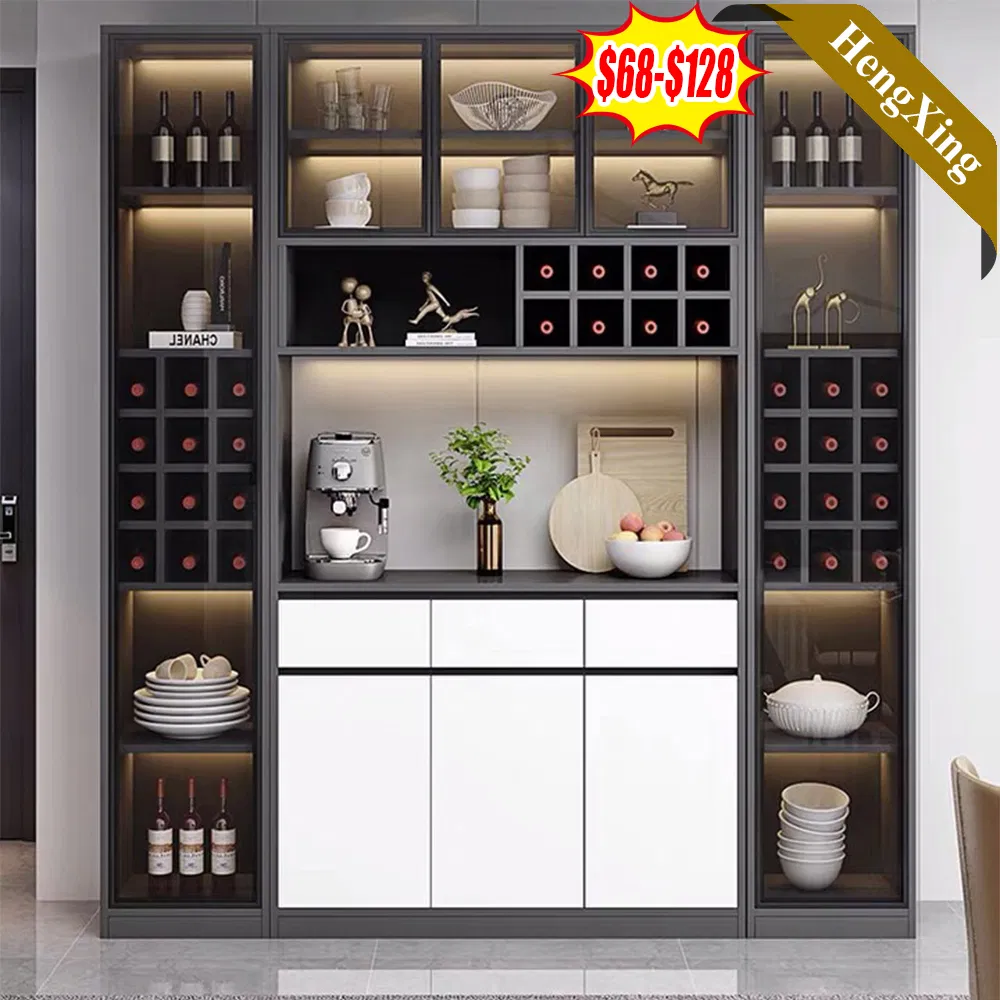 Office Glass Living Room Furniture Rack Storage Shelf Wine Bar Dining Wine Sideboard Kitchen Cabinets