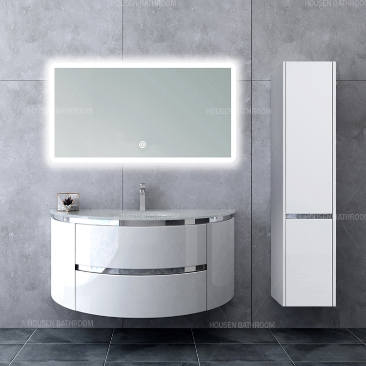 Floor Standing Vanity Units Modern Barhoom Floating Vanity with Side Cabinet