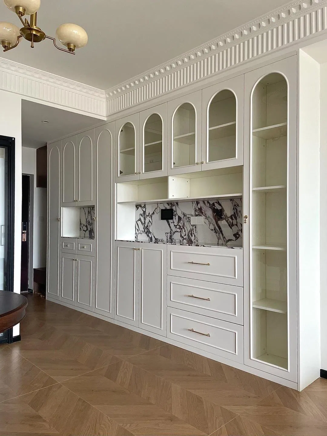 Restaurant Wine and Tableware Storage Cabinet French Style. Dinner Side Cabinet Restaurant Dinner Side Cabinet