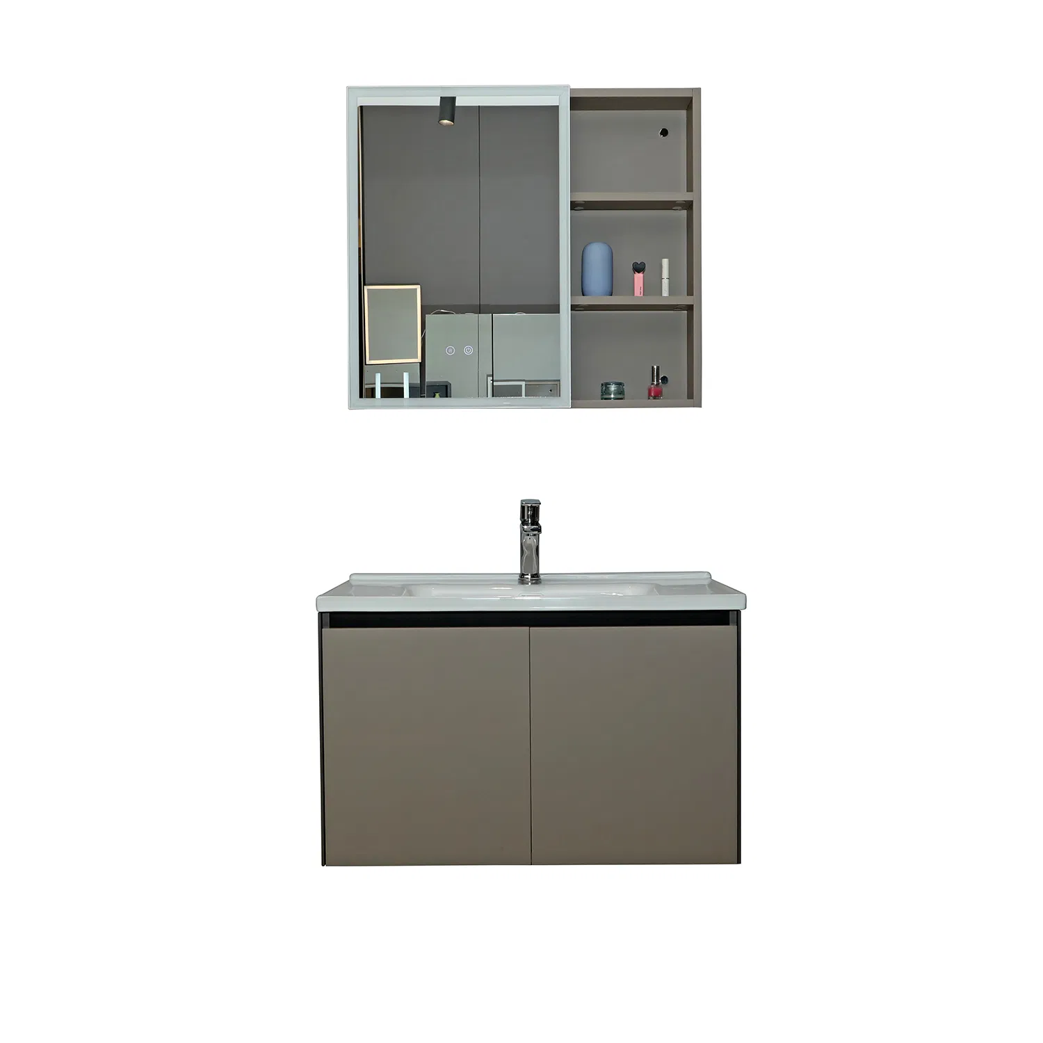 Jataii Bathroom Cabinet Premium Bathroom Cabinets with Linen Tower for 1 Bathroom Count