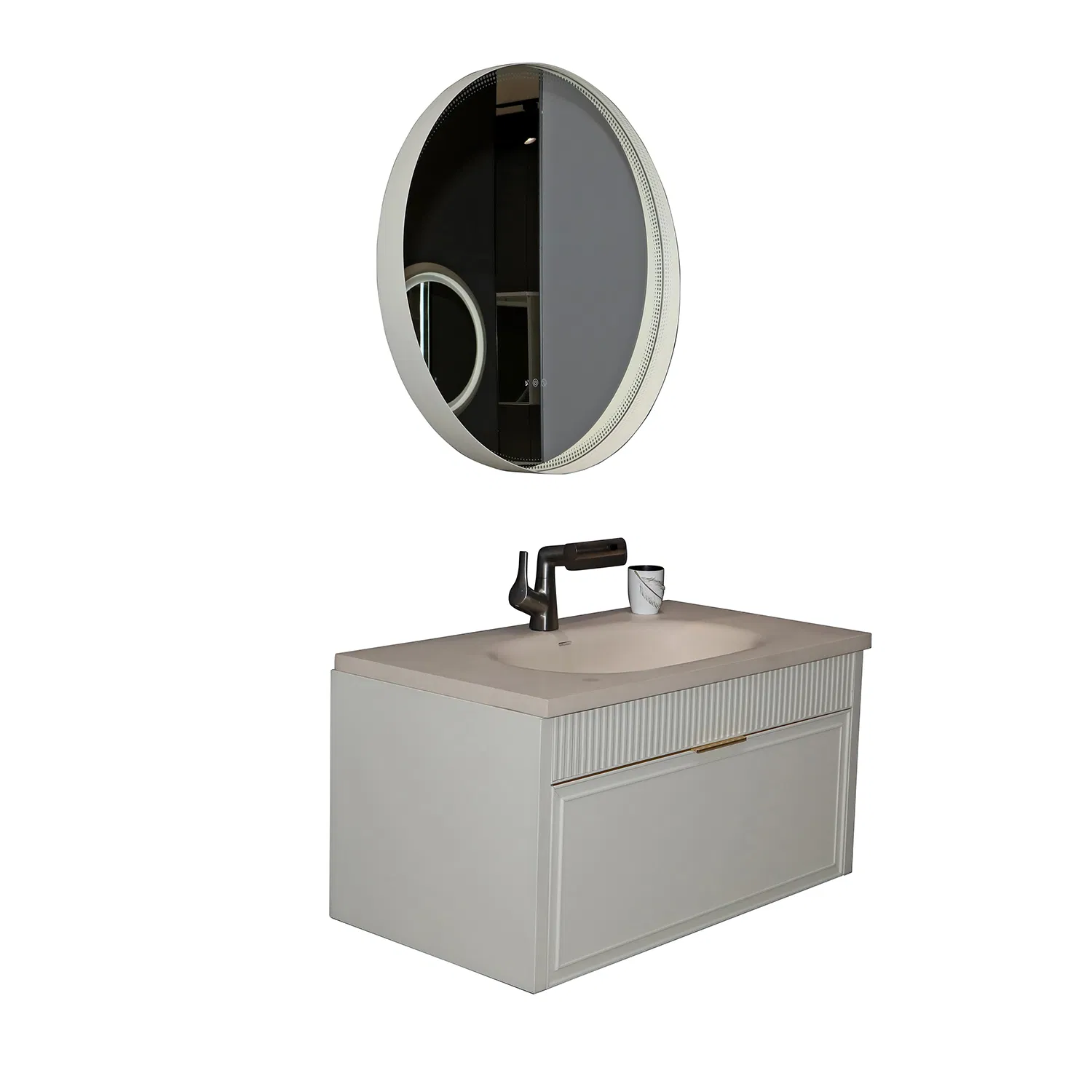 Jataii Bathroom Cabinet Versatile Bathroom Cabinets with Linen Tower and 2 Bathroom Count