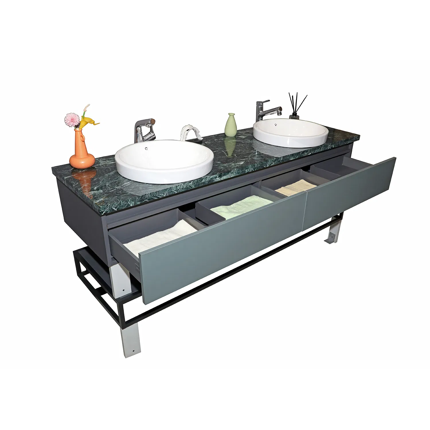 Jataii Bathroom Cabinet Versatile Bathroom Cabinets with Linen Tower and 2 Bathroom Count