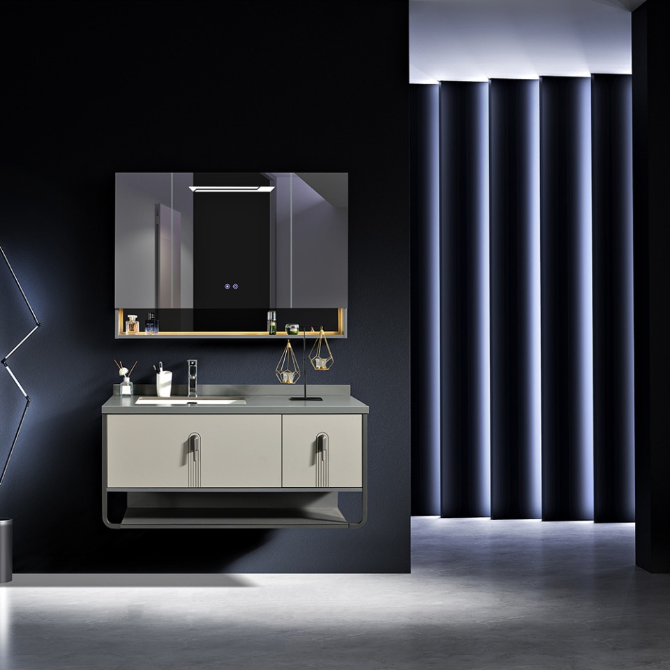 Good Price Modern Style Basin Cabinet Double Sink Bathroom Cabinet Vanity