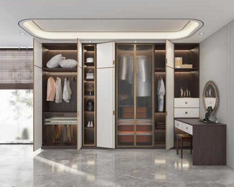 Home Bedroom Corner Sliding Door Wardrobe Printed Sliding Wardrobe Doors