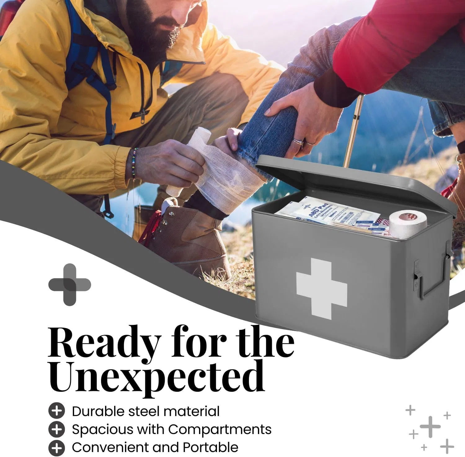 Customize Wall Mount Pharmacy Hospital Furniture Portable for Home Personal Container Bins with Dividers, Removable Tray Printed Logo OEM Linen Cabinet