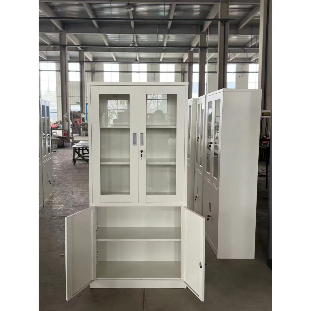 Clean Linen White Wide Border Office Cabinet Furniture for Healthcare Administration Patient Records