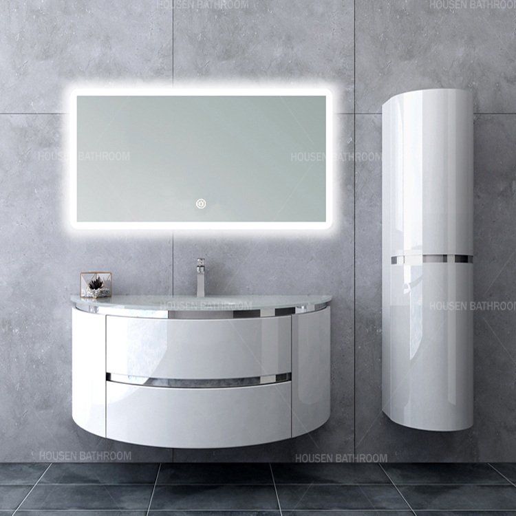 Floor Standing Vanity Units Modern Barhoom Floating Vanity with Side Cabinet