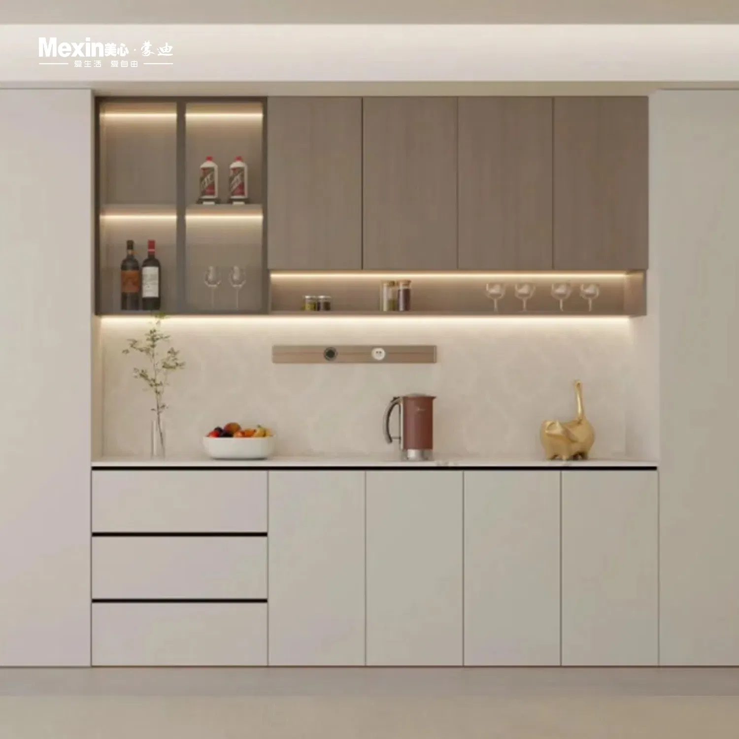 Mexin Customizable Storage Folding Cupboard Cabinet Custom Closet Wardrobe Modern Furniture Eco-Friendly for Master Sliding Door Bedroom Kids Wooden Wardrobe