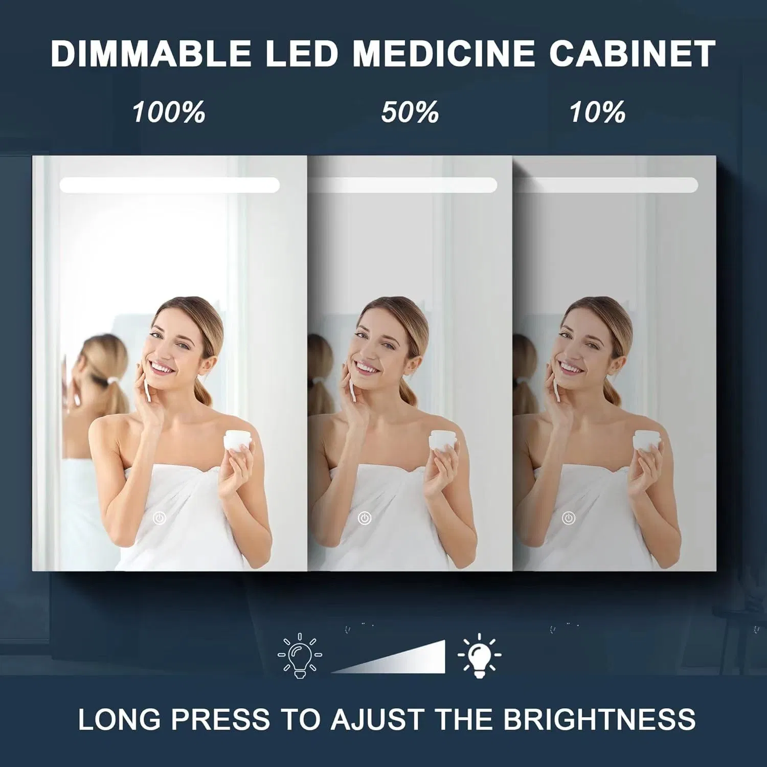 Ortonbath White Wood Grain Mixed Wall Mount Thin Edge Ceramic Sink Bathroom Wood Vanity Unit Cabinet Bathroom Furniture with Mirror Cabinet Linen Side Cabinet