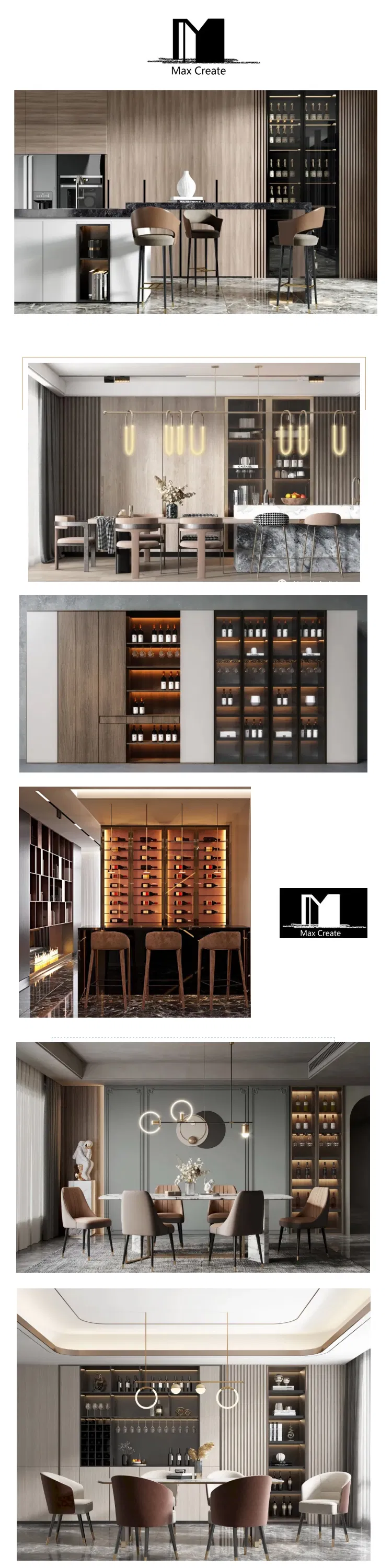 Teak Solid Wood Bar Cabinet